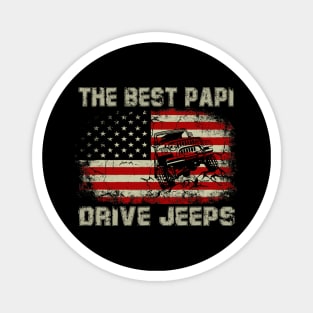 The Best Papi Drive Jeeps American Flag Jeep Magnet